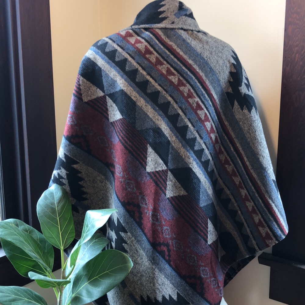 Patterned poncho/wrap